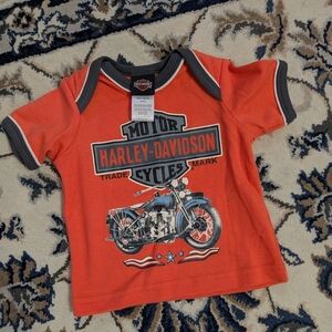 Harley-Davidson Orange & Gray Baby Tee